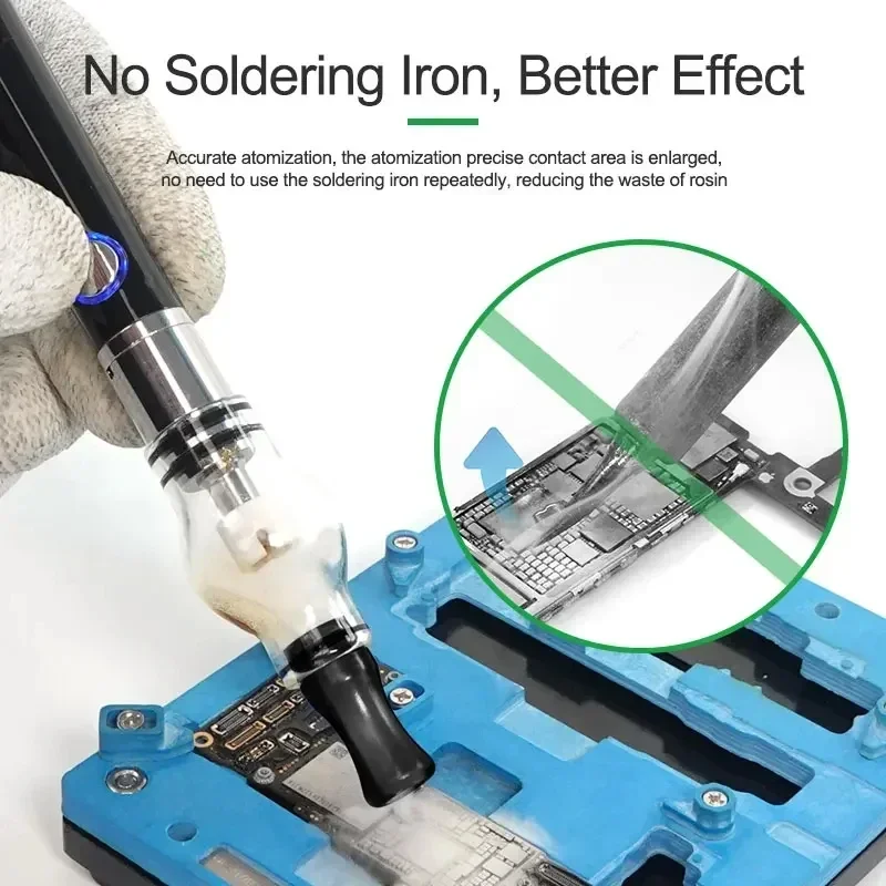 RELIFE RL-069 Rosin Atomizer for Mobile Phone Motherboard PCB Repair Soldering Iron-free Short Circuit Detection Atomizer Tool