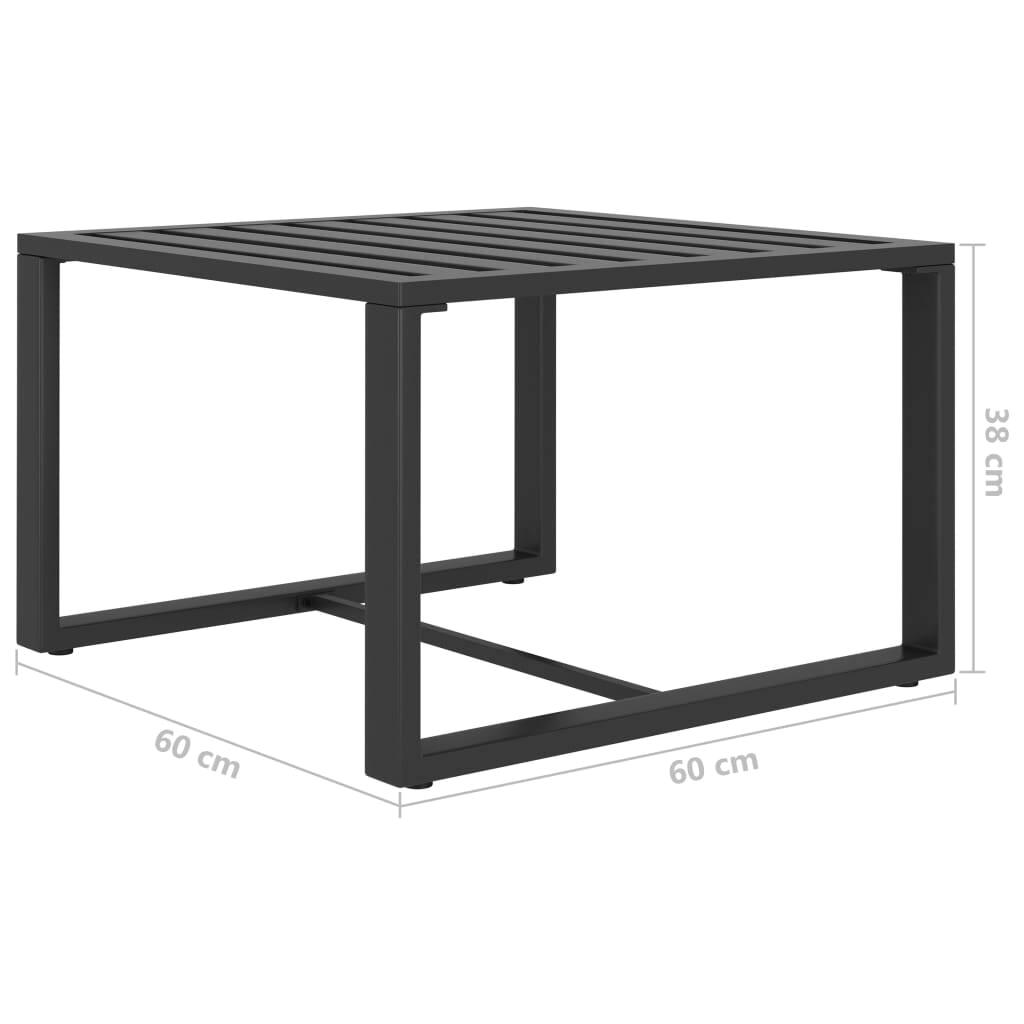 Modern Anthracite Aluminum Coffee Table - Stylish and Durable Living Room Furniture