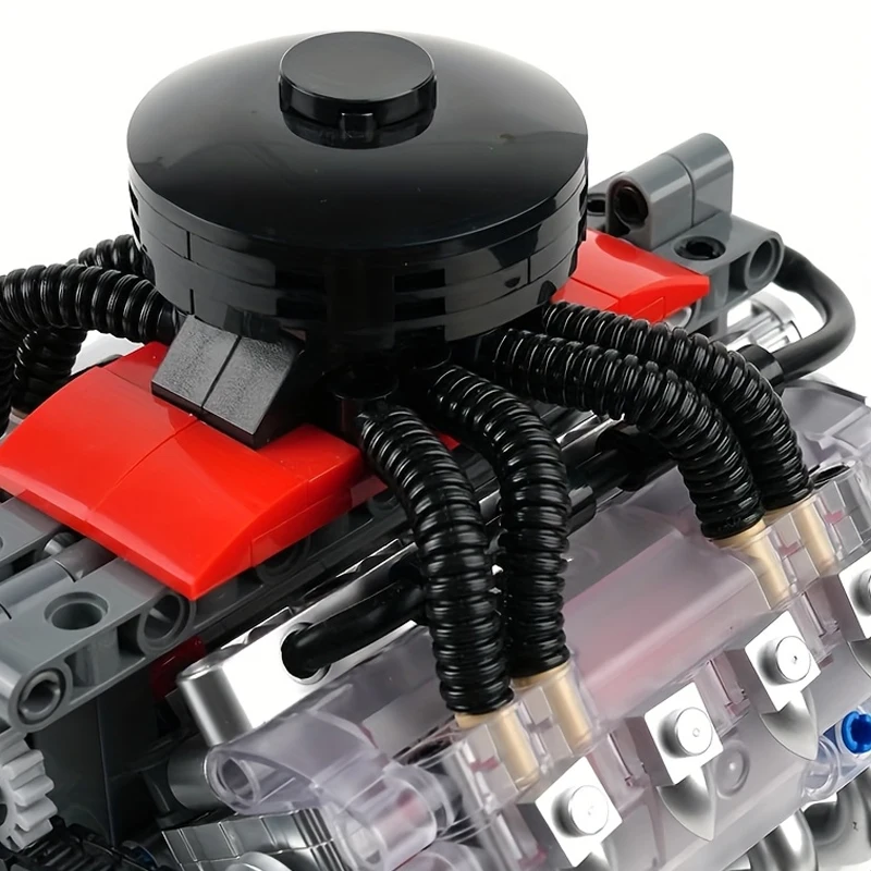 Mould King 10171 Technical Engine Toys The Motorized LSX454 V8 Engine Building Block Assembly Car Engine Brick Set Kids Gift