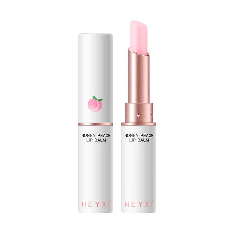 น้ําผึ้งพีช Lip Balm เปลี่ยนสีลิปสติกริมฝีปาก Plumper Moisturizing Hydrating Nourishing Beauty LIPS Skin Carae เครื่องสําอาง
