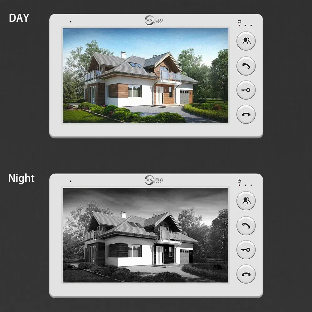 Sistema de intercomunicação com campainha de vídeo de 4 polegadas com fio para telefone de entrada de vídeo doméstico IP65 campainha de metal externa 1000TVL preço super baixo