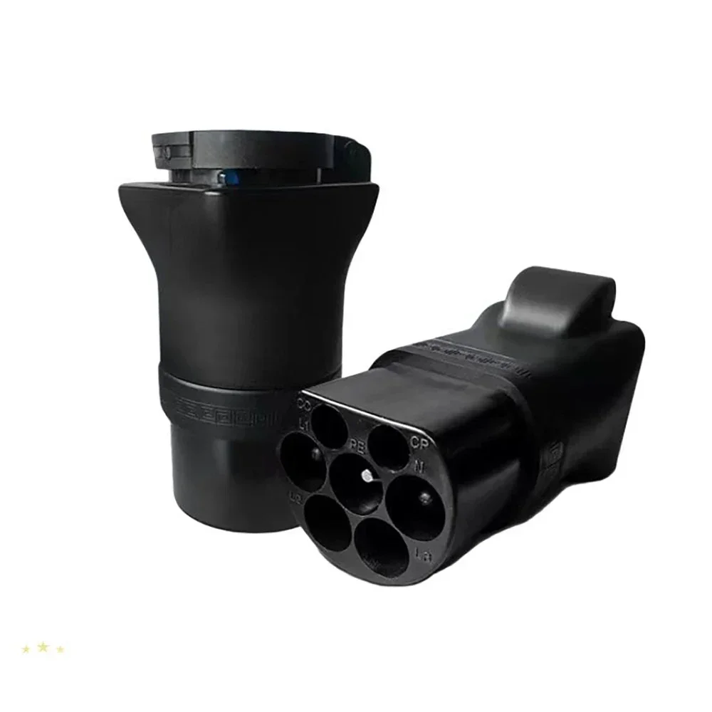 Enchufe de descarga de coche eléctrico EVSE, adaptador de cargador de 16A, AC220V, IEC62196, Tipo 2/GBT, macho a Schuko, toma de la UE, estación de energía exterior