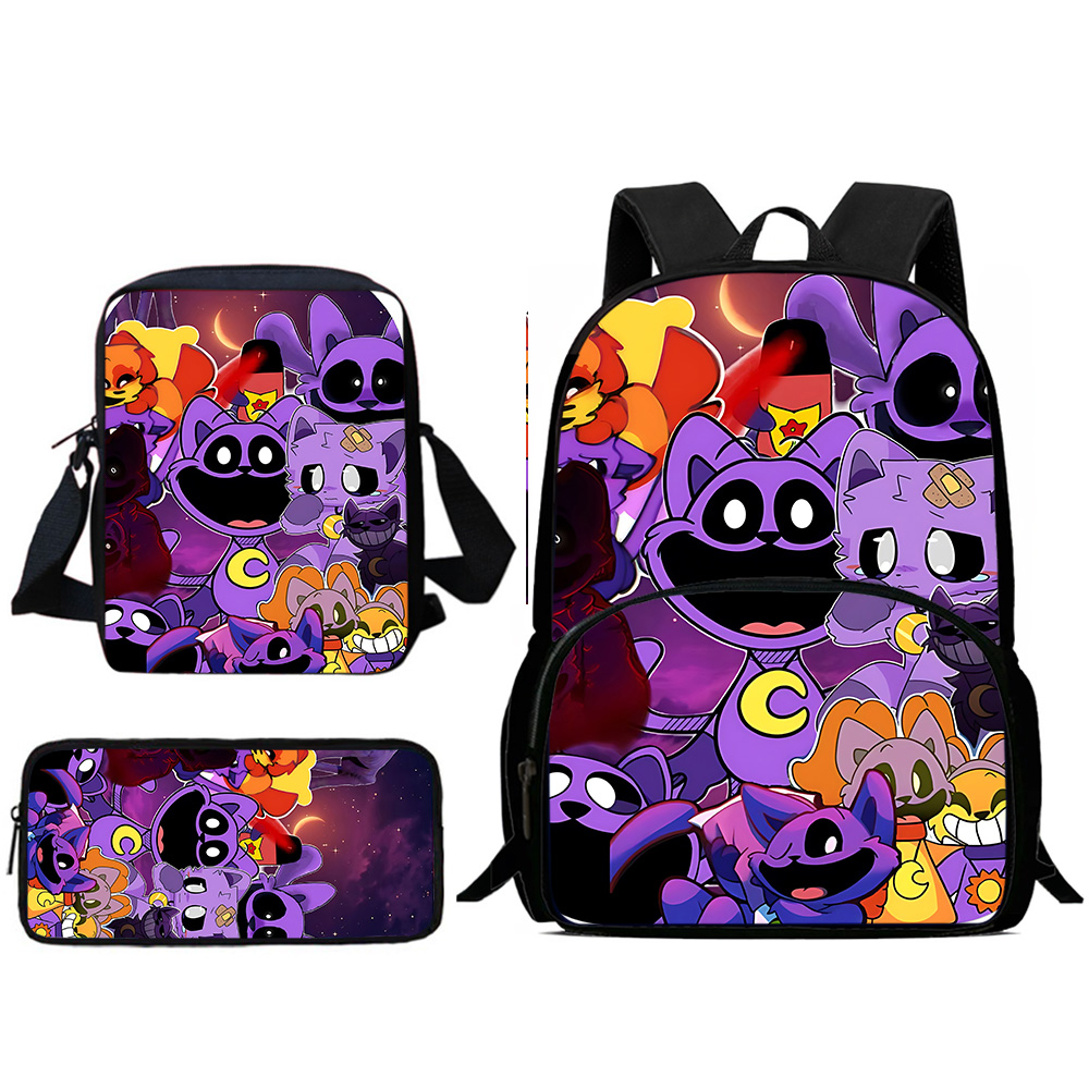 Set da pezzi Smilings Critters Zaini per bambini Borsa a tracolla Astuccio per matite Borse da scuola di grande capacità per ragazzi e ragazze Miglior regalo