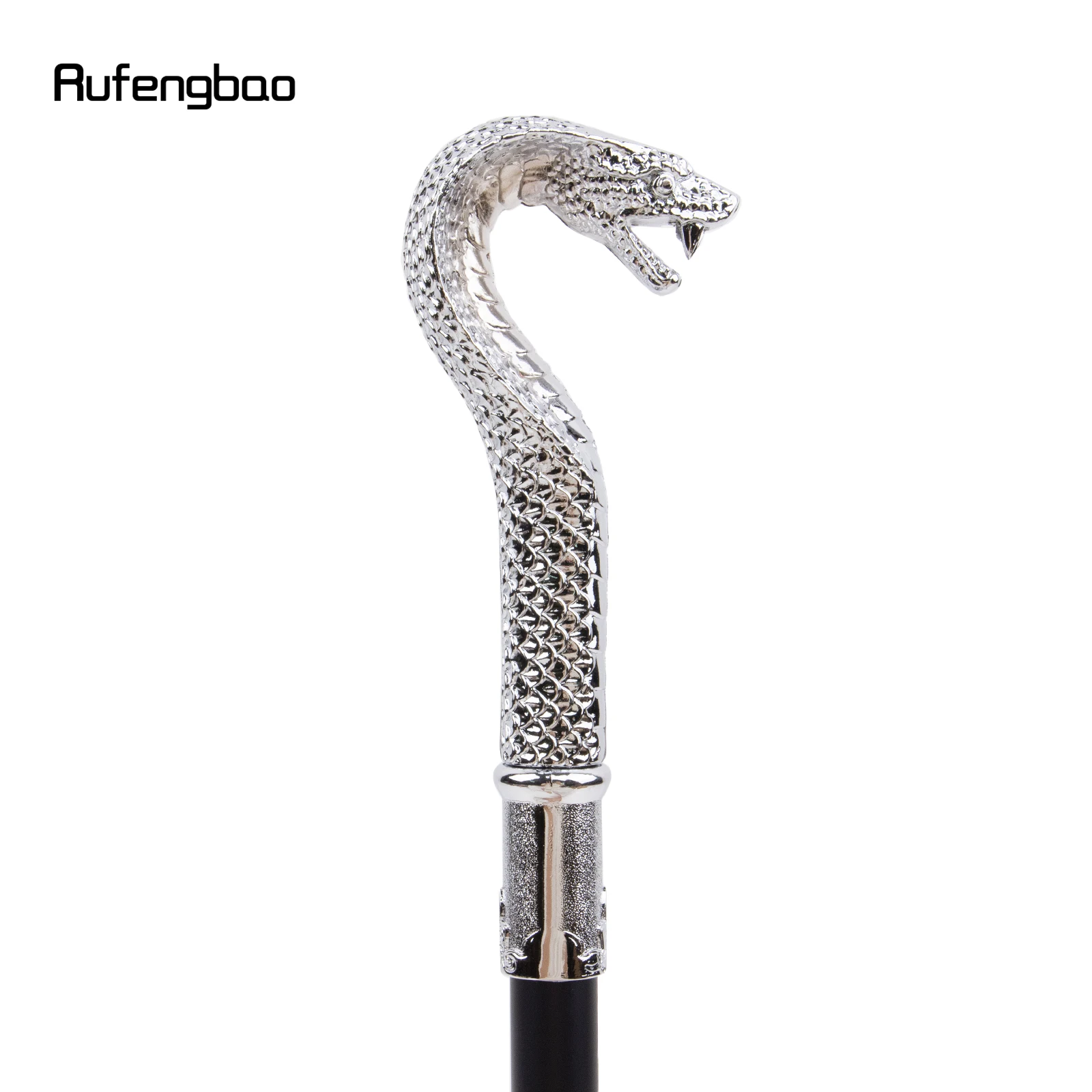 สีขาวหรูหรางูแฟชั่นเดิน Stick สําหรับตกแต่งเดิน Cane Elegant Crosier KNOB Walking Stick 85 ซม
