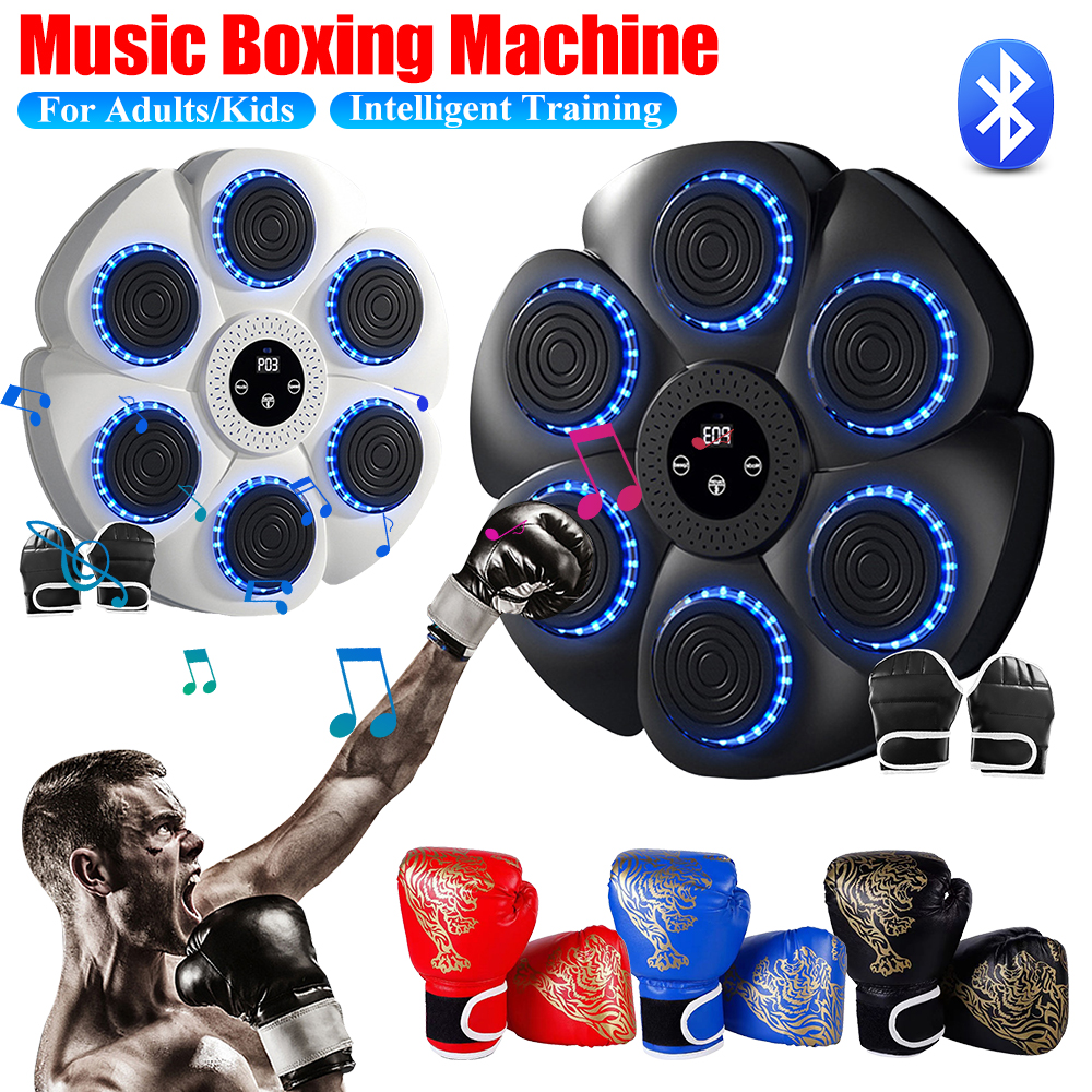 Máquina de boxeo Musical inteligente con Bluetooth, bolsa de arena colgante para entrenamiento de reacción, boxeo de pared Musical