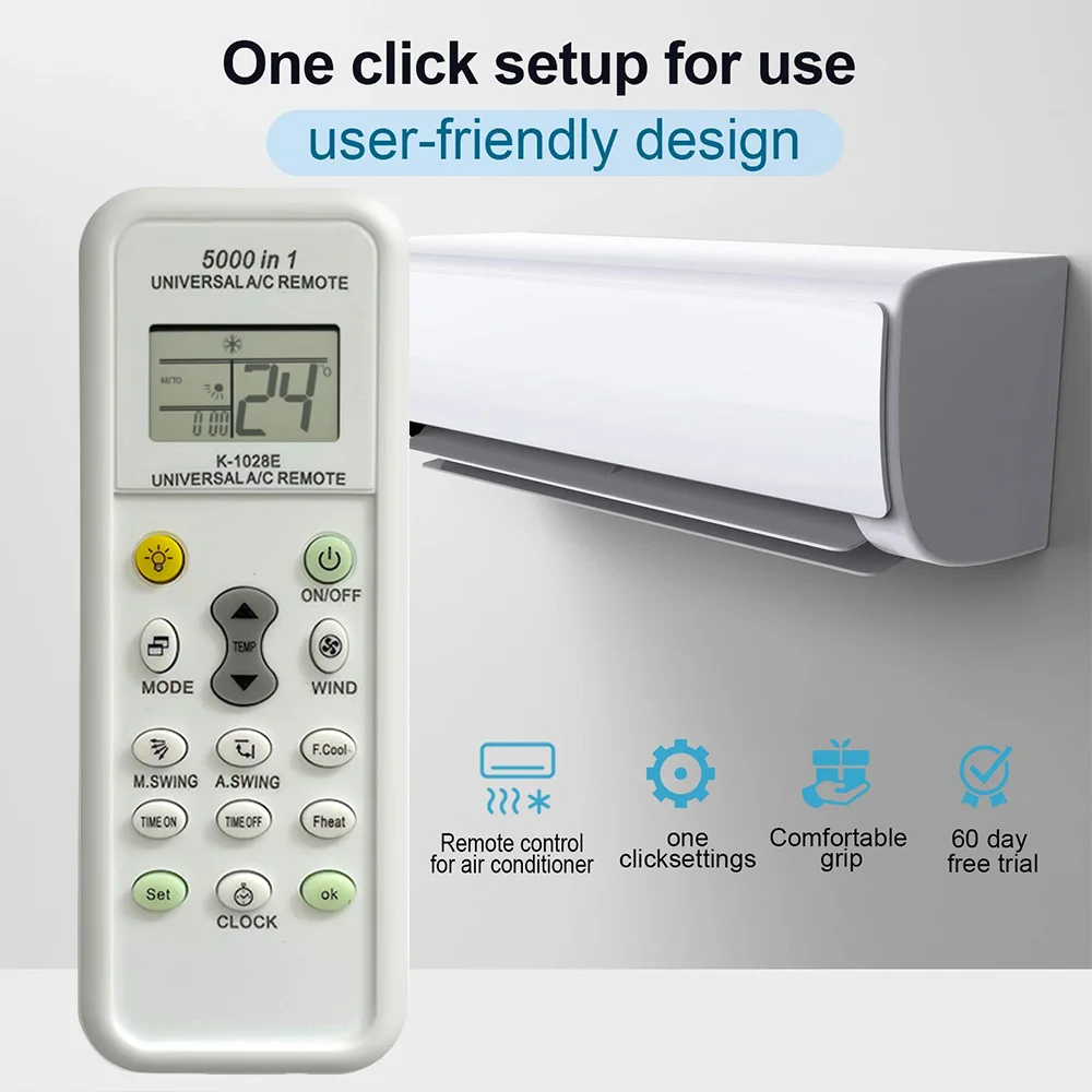 5000 in 1 Universal Air Conditioner Remote Control for LG Gree Midea Toshiba Haier Daikin Hitachi Sharp Panasonic Samsung Sanyo