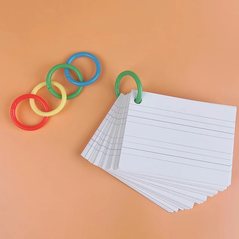 100 個プラスチックリングバインダーと穴パンチ DIY アルバムサークルルーズリーフブックフープオープニングオフィス製本用品フォトアルバム