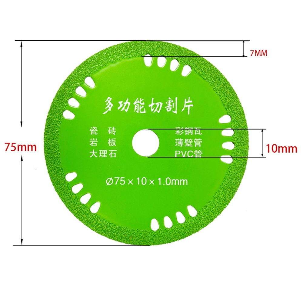 75mm Glass Cutting Discs 3 Inch 10mm Diamond Marble Saw Blades Jade Crystal Wine Bottles Grinding Cutting Grinding Discs Tools