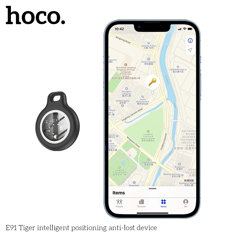 HOCO E91 Smart Airtag GPS Positionierung Haustier Anti-Verlust-Gerät mit Hülle Für iPhone Find My Keychain Kids Tracker Finder Locator