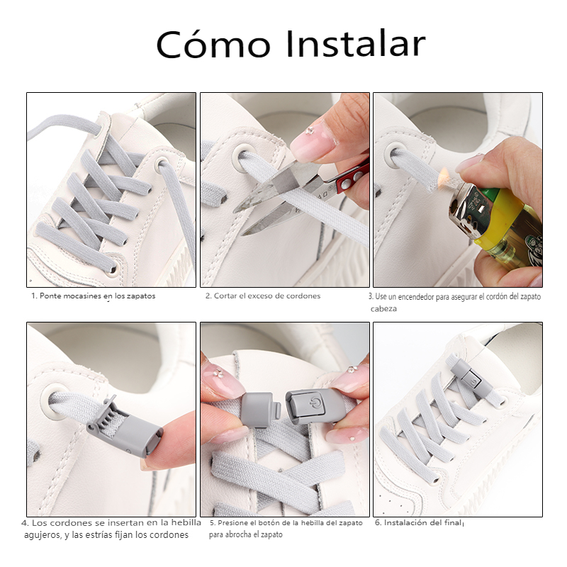 Cordones con cierre a presión sin corbatas, cordones elásticos con bloqueo colorido, zapatillas planas para niños y adultos, cordones para zapatos sin atar, accesorios para zapatos