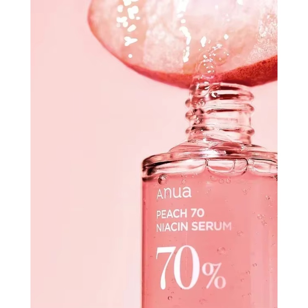 Anua Whitening Booster Set Incluso el tono de la piel Niacinamida 10% + TXA + Melocotón 70 Suero de niacina Removedor de acné