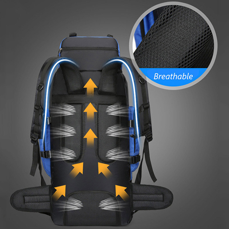 Mochila impermeable de 90L para hombre, bolsa de gran capacidad para senderismo, acampada, viaje, deportes al aire libre, equipo de Camping