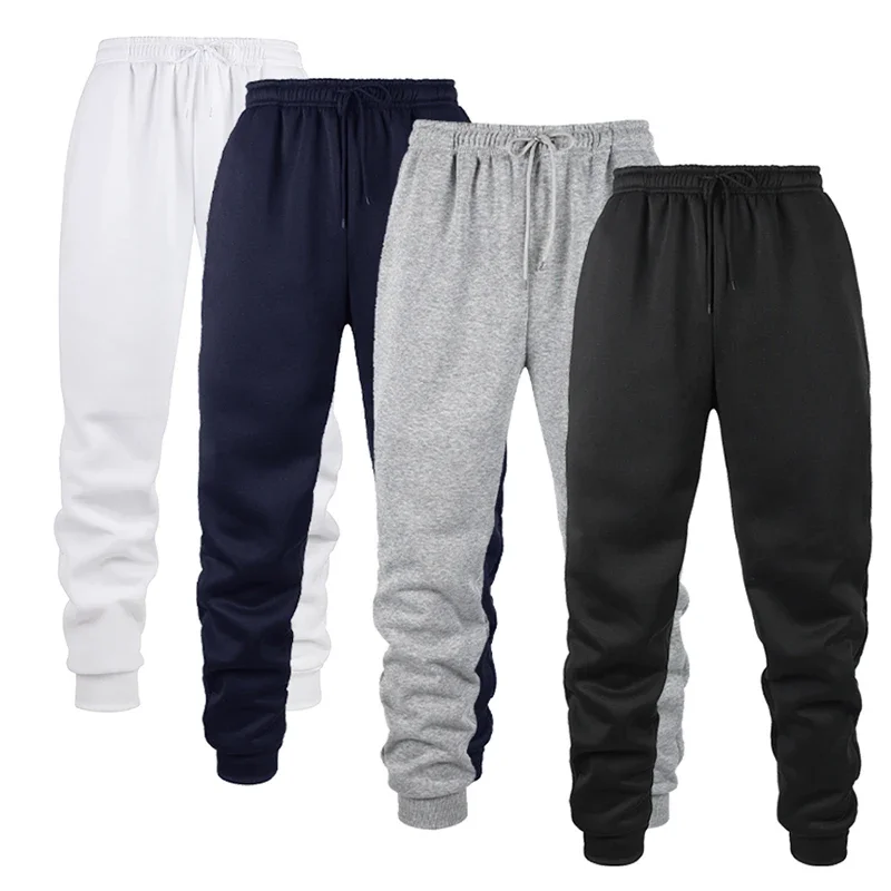 Para hombres Otoño e Invierno Pantalones de jogging casuales Pantalones de chándal de lana para entrenamiento suave y cómodo