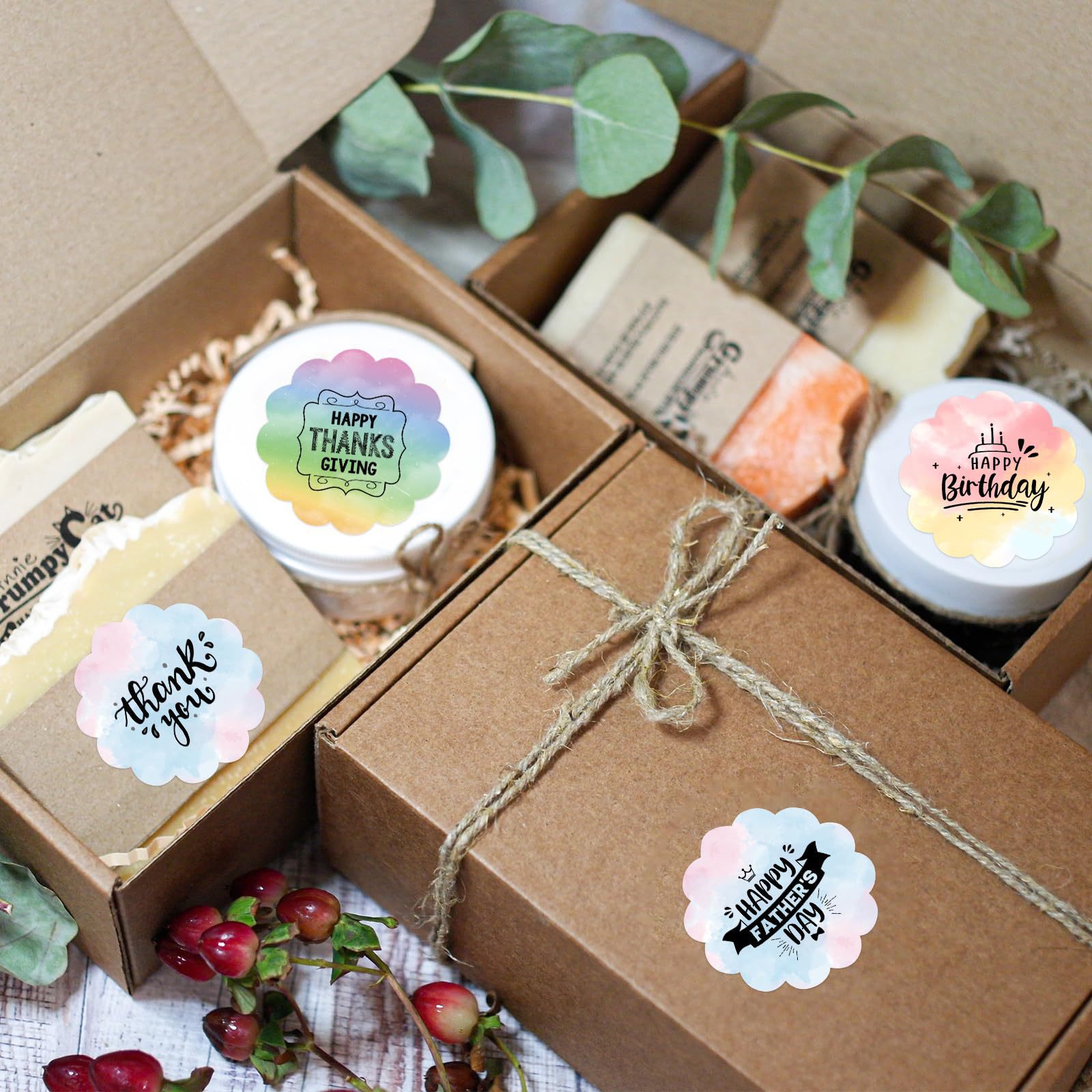 2 Rolls M110 M220 New Launch Rainbow Favorable adhesive paper Waterproof Tear resistant floral round type Thermal label stickers
