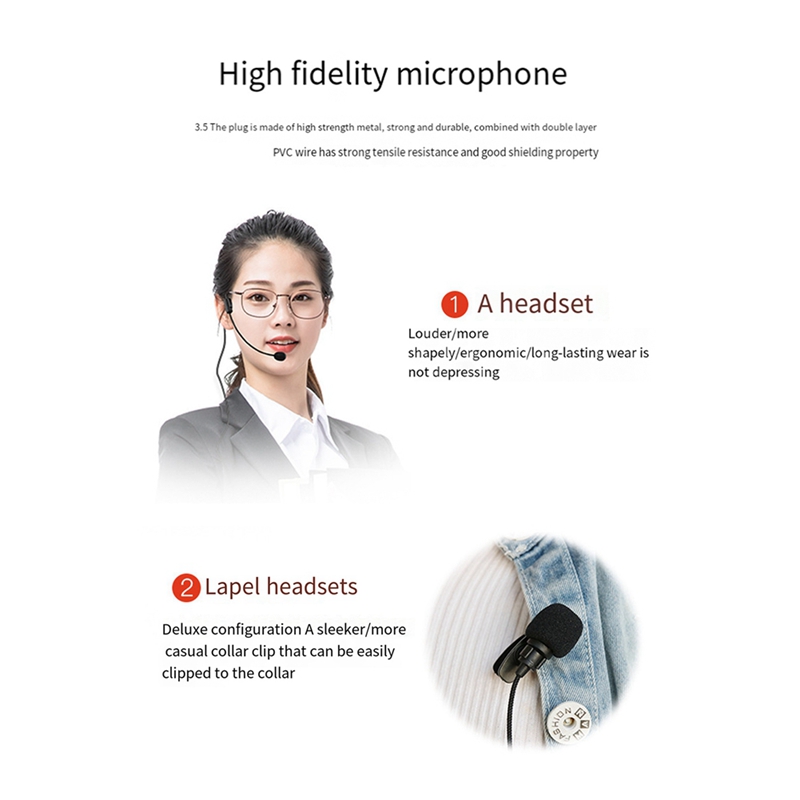 B04C-2200Mah Penguat Suara Speaker Suara Multifungsi Speaker Portabel dengan Tampilan Mikrofon, untuk Pidato Guru
