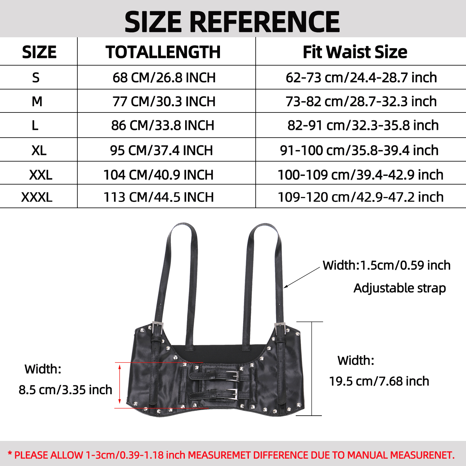 Alça ajustável Suspender Vest Espartilho para Mulheres, Sexy Stud, Punk Ombro, Cinto Elástico, Gótico, Underbust, Cintura Decore