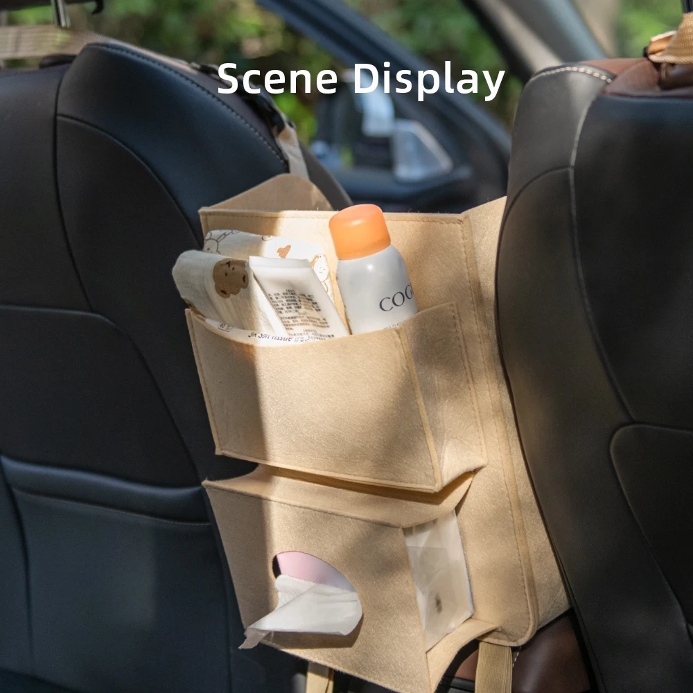 Sunveno-Car Seat Middle Storage Bag com compartimentos separados para o bebê, armazenamento de carro multifuncional