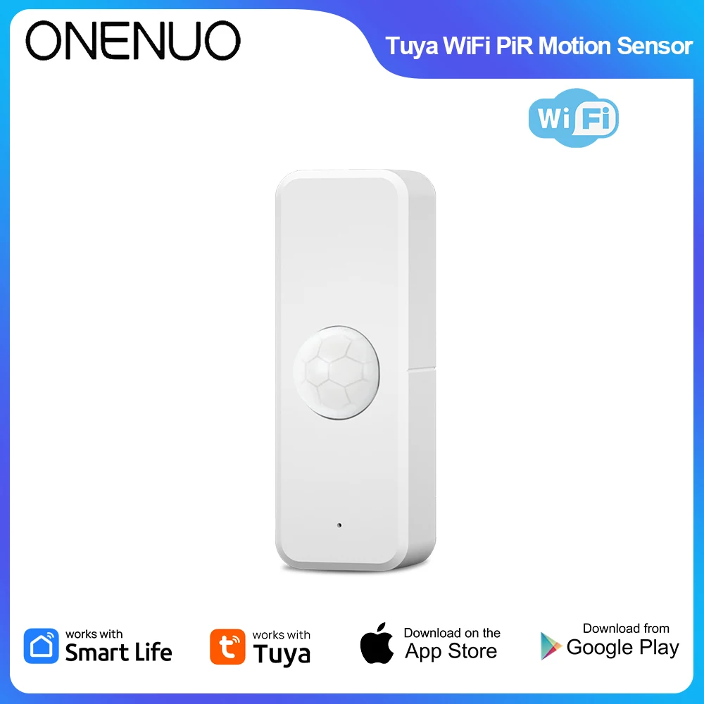 Czujnik ruchu WiFi PIR Tuya Smart Home, detektor podczerwieni ruchu ludzkiego, inteligentny system bezpieczeństwa, kompatybilny z Alexa i Google Home.