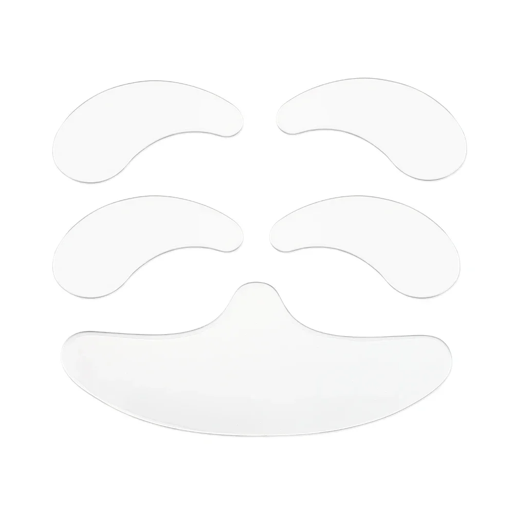 5 pz Viso Fronte Collo Occhi Anti Rughe Invecchiamento Cura Adesivo Pad Patch Riutilizzabile Anti Rughe Toppe E Stemmi In Silicone Strumento di Sollevamento Della Pelle