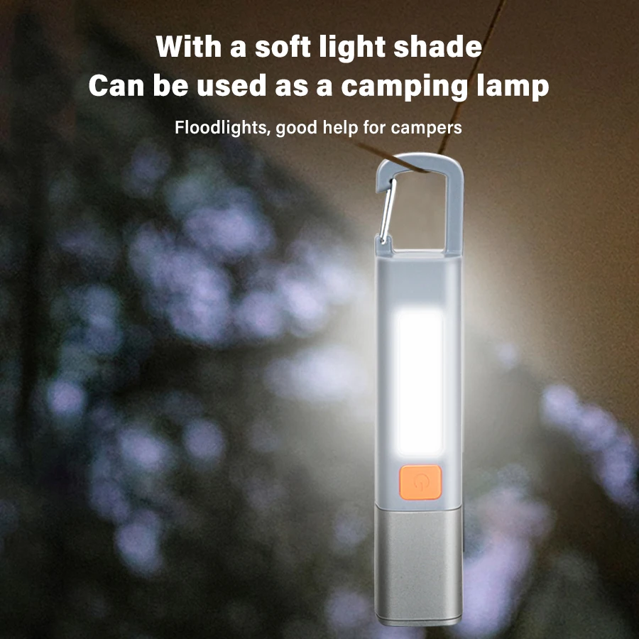 1-10PCS Super Helle LED Taschenlampe XPE Taschenlampe Licht Mit Haken Camping Licht USB Aufladbare Zoombare Wasserdichte Taschenlampe