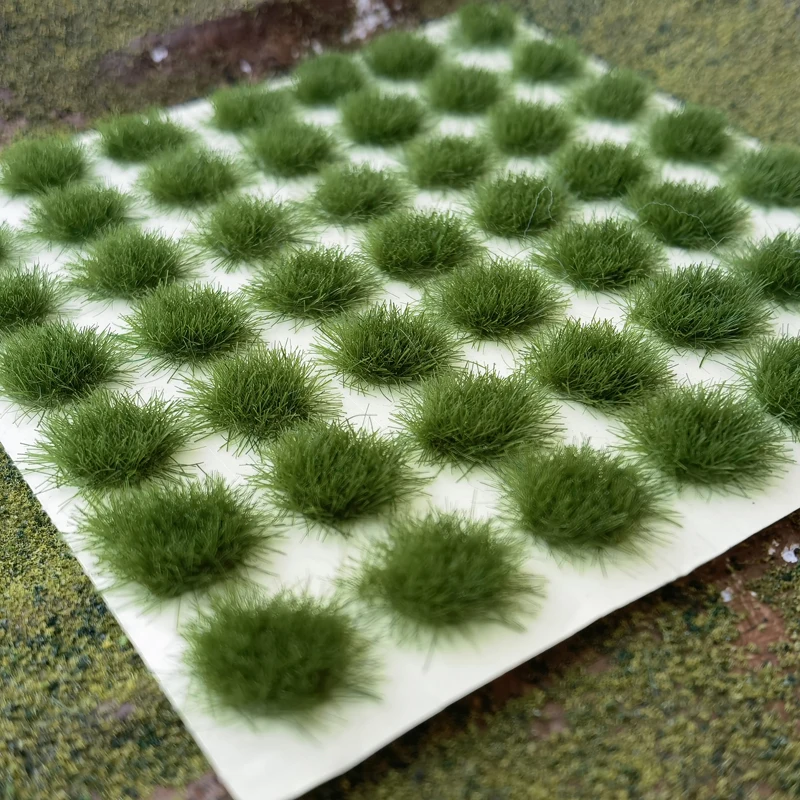 14/49 Pcs/box Simulação Flor Grama Tufos Modelo Material Cenário Grama Artificial Arbustos 5MM Miniatura Vegetal Cluster
