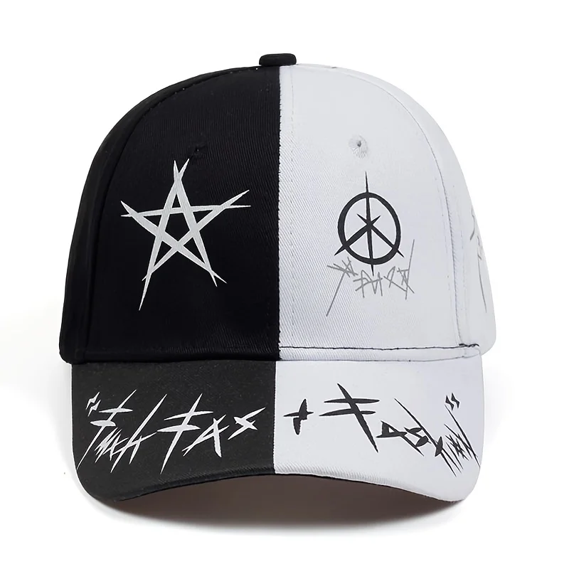 남여 편지 패턴 인쇄 Snapback 야구 모자 봄과 가을 야외 조정 가능한 캐주얼 모자 선 스크린 모자