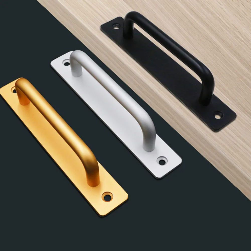 Schiebetür Griff Aluminium Legierung Pull Push Türgriff Für Tor Wc Tür Punch-freies Zieht Möbel Hardware
