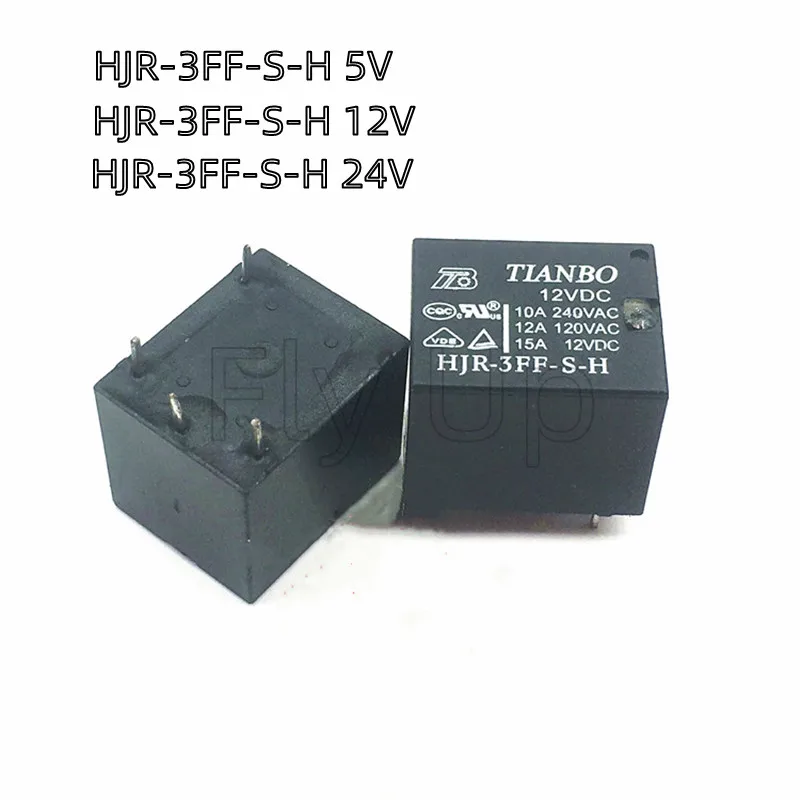 100% original novo para tianbo HJR-3FF-S-H HJR-3FF-S-H-24VDC HJR-3FF-S-H-24V HJR-3FF-S-H-DC24V 10a 4 pinos 5v 12v 24vdc relé de potência