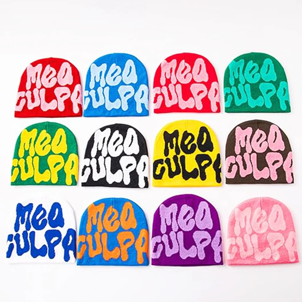 Unisex Y2k Beanie Hat MEA Graphic Winter Hat Warm Knitted CapHip Hop Caps for Men Cute Hat Y2k Original Man Cap