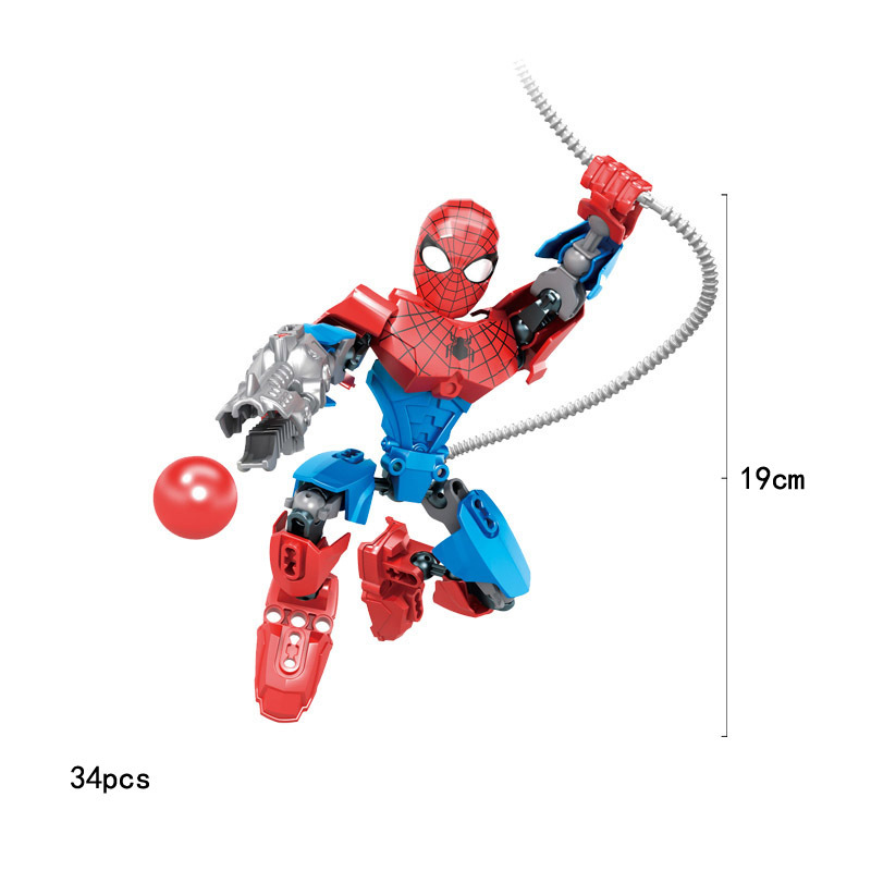 Bloques de construcción de figuras de acción para niños, juguete de montaje grande de hierro, Compatible con Lego, regalos de colección