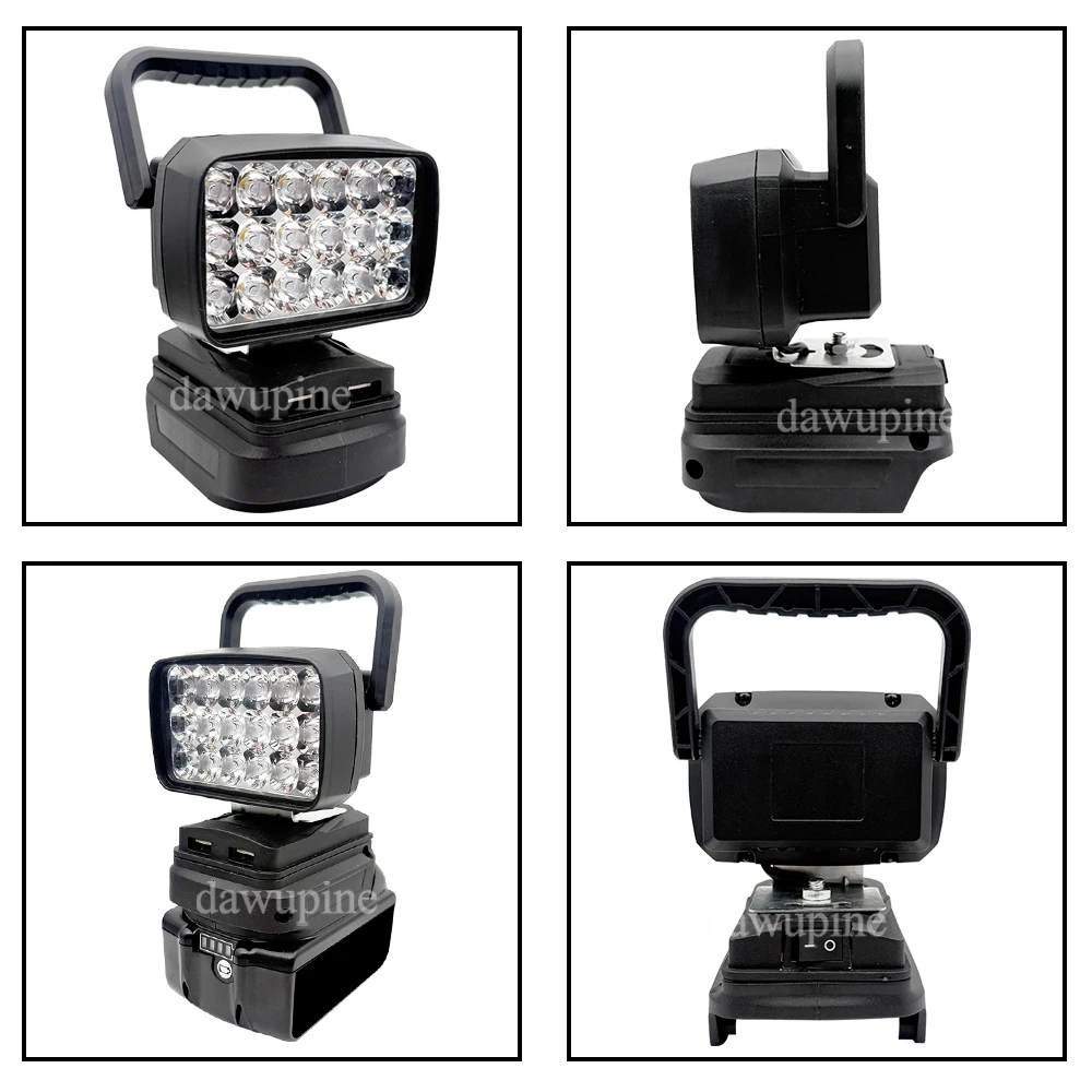 BL1830 18 LED Work Lights Lamp Spotlight Torch Portable Hand Lanterns for Makita 18V Li-ion Battery BL1860 BL1815 USB Power Bank