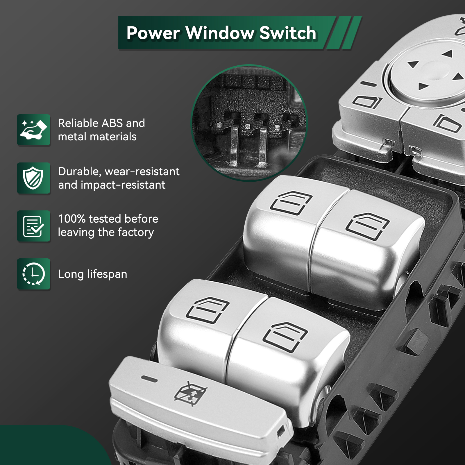 A2229056800 A2059056811 2229056800 2059056811 Power Window switch for Mercedes-benz W205 W253 W213 W222 C E Class 4 Door Saloon