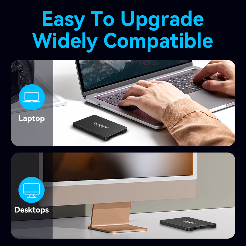 Eaget-Disque dur interne SSD, SATA 3, 120 Go, 240 Go, 480 Go, haute qualité, 2.5