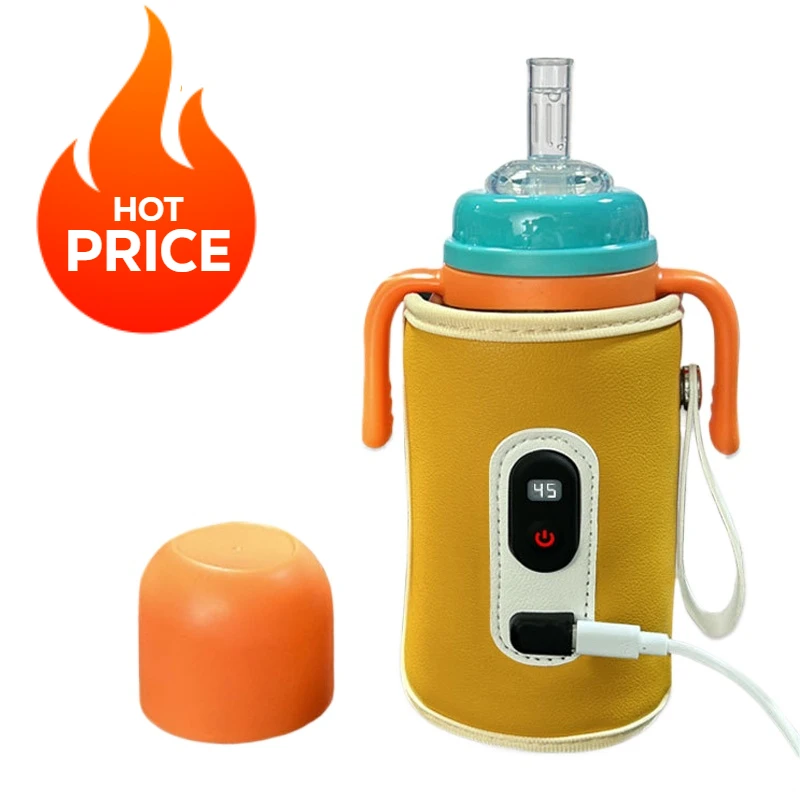 Bolsa térmica para biberón de leche con USB, pantalla Digital Universal, calentador de biberones para lactancia, protector de calor de leche portátil para viajar