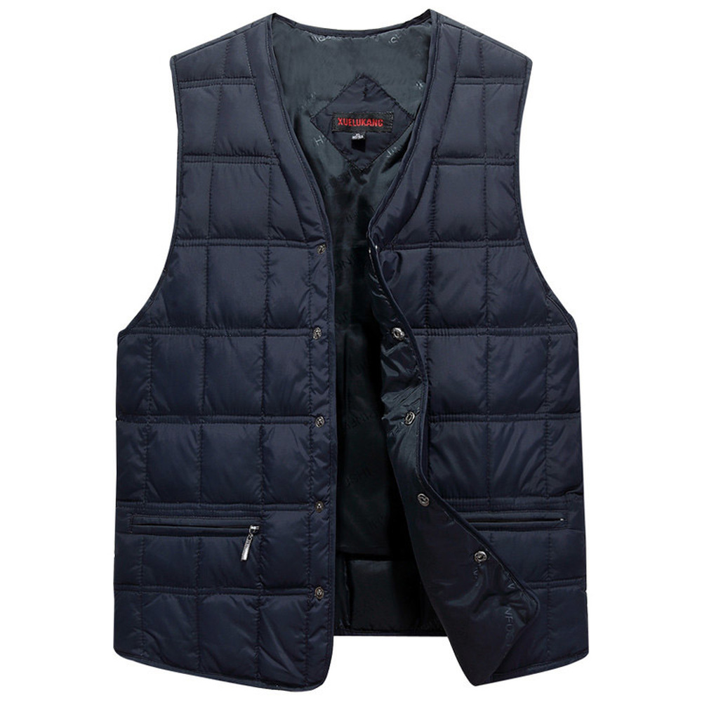 Winter Kleider Männer Weiße Ente Unten Kausalen Weste Ultra Licht Männlichen Dicke Ärmel Unten Jacke Männer Warme Weste L-5XL Plus größe