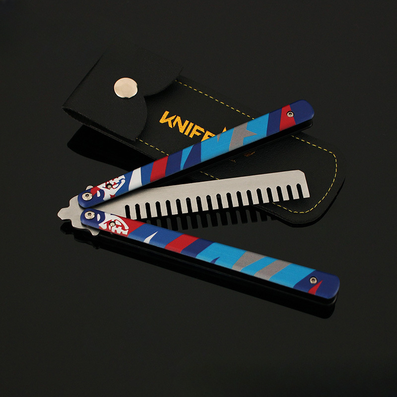Valorant Weapon Yoru's Stylish Butterfly Comb Melee Game Peripheral 23cm Metal Balisong Trainer Model Weapon Gifts Toys for Boys