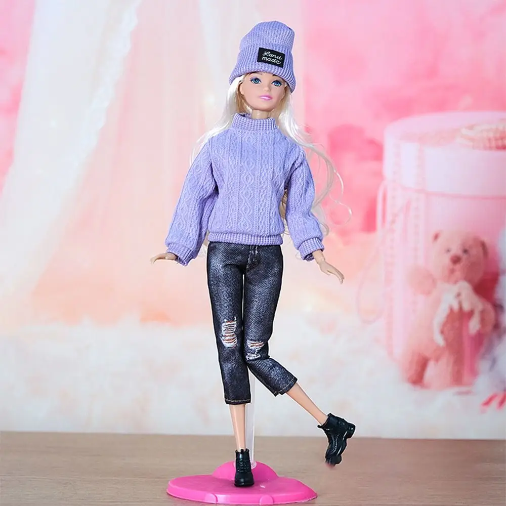1/6 ตุ๊กตาแฟชั่น Casual เสื้อผ้าหมวกฤดูหนาวเสื้อกันหนาวกางเกง Handmade ตุ๊กตาสาวสวมใส่ชุดสําหรับ 29 ~ 32 ซม.ตุ๊กตาเสื้อผ้า DIY