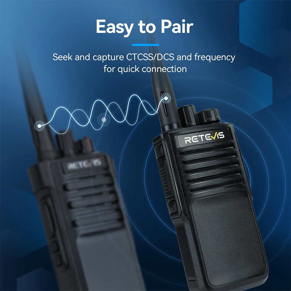 Retevis P62 Walkie Talkie 10W Powerful IP68 Waterproof Walkie-talkies Long Range Dual Band Two Way Radio Transceiver VHF UHF