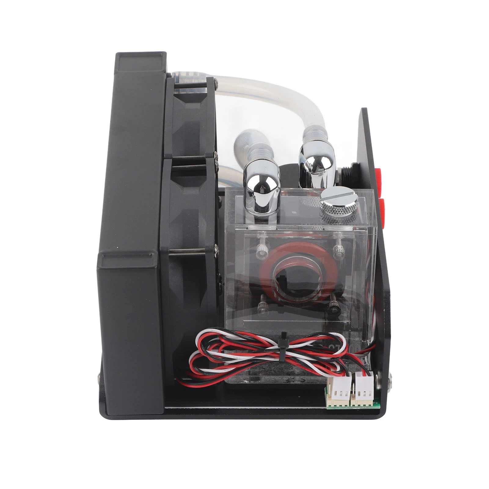 CPU Water Cooling Pump CPU Cooling Pump 600L/H Dual Fan G1/4 Thread D Port 4Pin Mute Water Cooling Pump for Desktop Computer