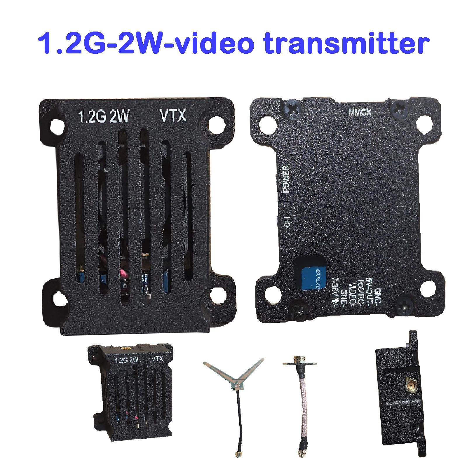 KFK 2025nieuwe FPV 2W VTX-1G3TE 1,2GHz videozender 1,3GHz 2000mW9CH