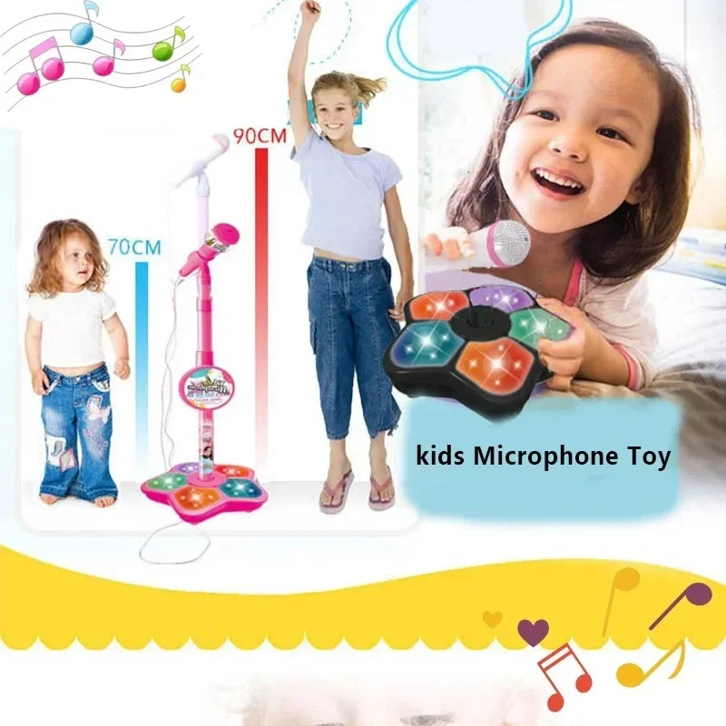 Kindermicrofoon met standaard Karaoke Lied Verticale microfoon Muziekinstrument Speelgoed Hersentraining Educatief speelgoed Verjaardagscadeau Meisje Jongen