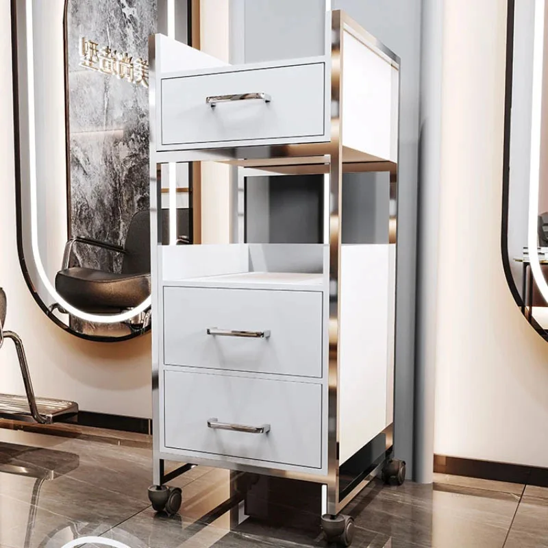 ร้านตัดผมพิเศษSalonรถเข็นตู้เครื่องมือร้านทําผมMulti-Functional Storage Rackลิ้นชักร้านตัดผมเสริมรถเข็น