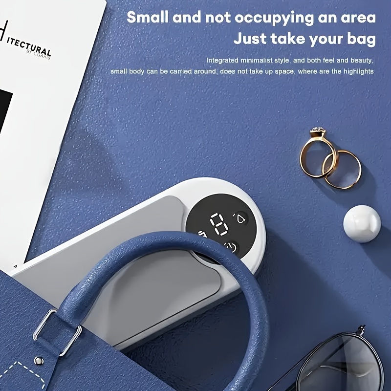 1pc limpador de jóias portátil, limpador sem fio de viagem, limpeza de óculos de alta eficiência doméstica, 360 °   limpeza, carregamento USB