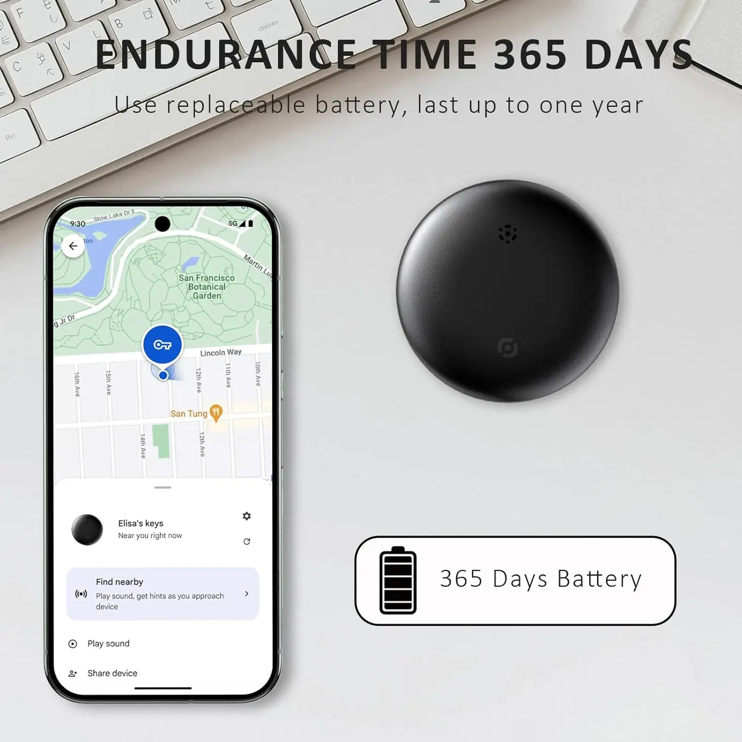 Mini Smart Tracker Geeigneter Android Finder Locator zur Verbindung mit Airtag Google Find Hub Device Anti Loss Aviation Tag