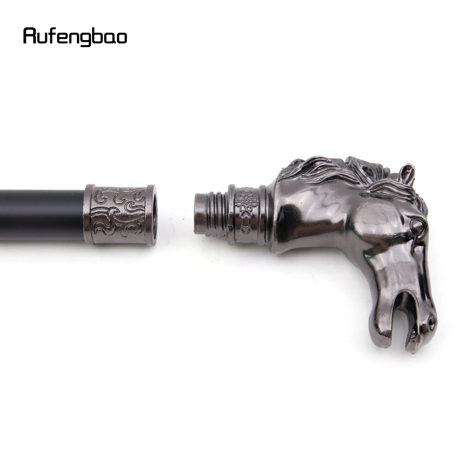 Cabeça de cerdas de cavalo animal moda bengala decorativa cospaly festa vintage elegante bengala crosier 93cm