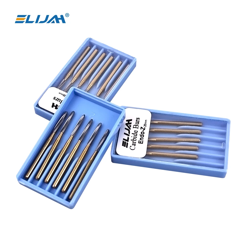 6 teile/schachtel 25mm/28mm Dental Hartmetall Bohrer Bohrer Endo-Z Polieren Chirurgische Knochen Schneider Bit Für dental High Speed Handstück
