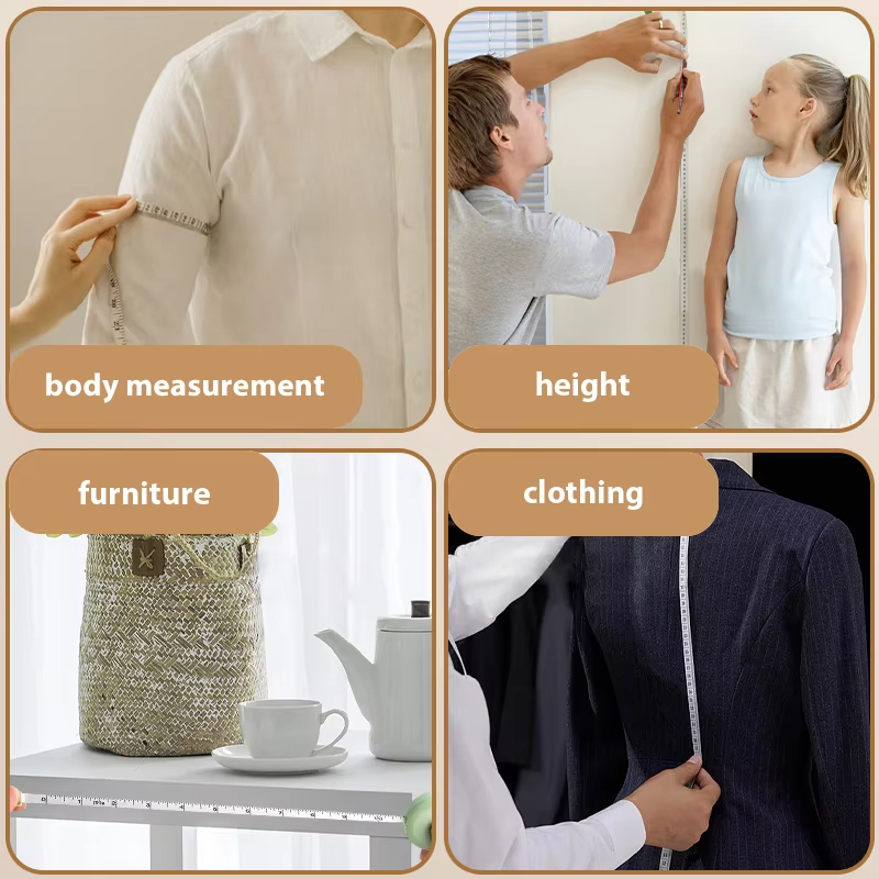 1/2pcs 2M Soft Tape Measure Double Scale Body Sewing Flexible Measurement Ruler for Body Measuring Tools Tailor Craft 78Inch