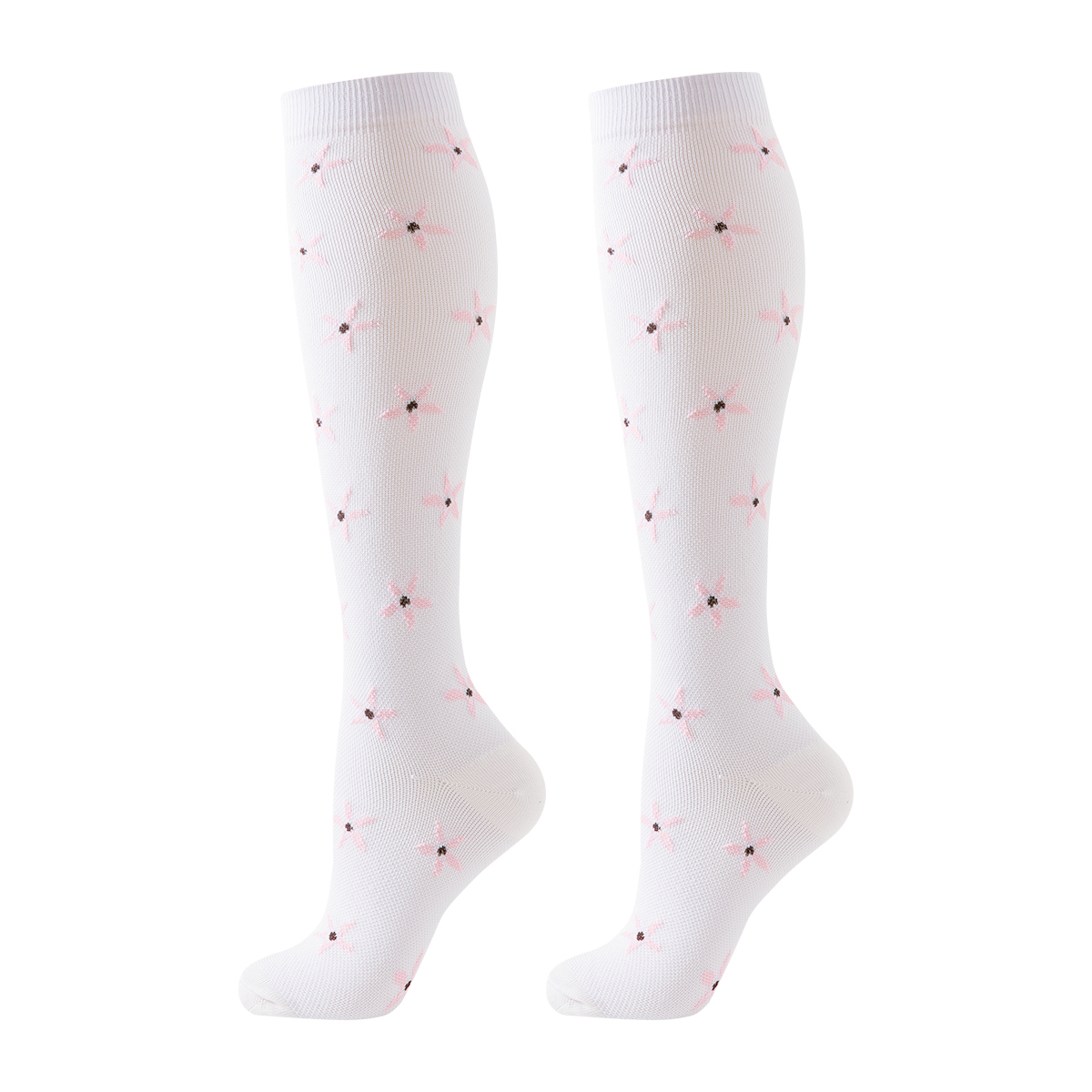 6 pares de calcetines de compresión de flores calcetines de compresión de enfermera deporte señoras señora mujeres corriendo