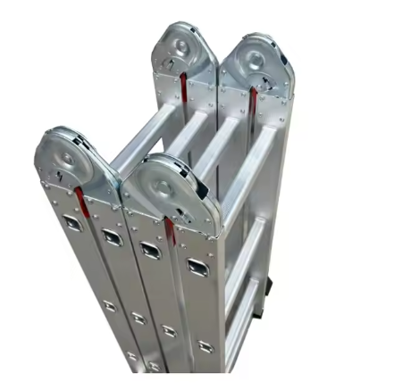 Heavy-Duty Aluminum Folding Ladder 330lbs/150kg Capacity Lightweight Non-Slip Portable for Home Construction Outdoor Use-EN131