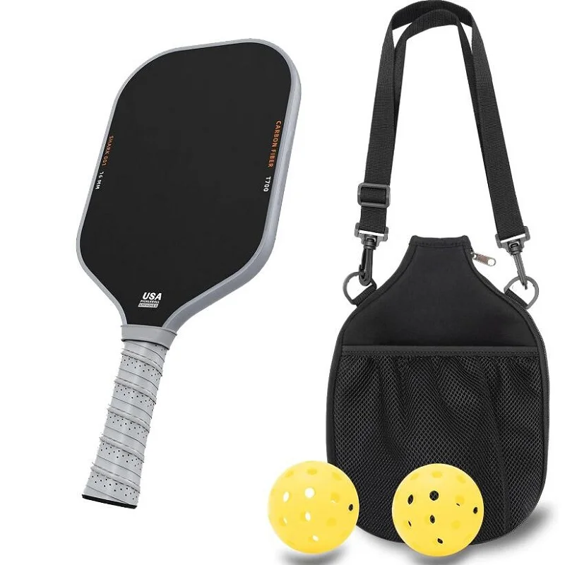 Pickleball Paddle T700 คาร์บอนไฟเบอร์ Frosted พื้นผิว 16 มม.Enhanced Sweet Spot & Control & Power Anti-SLIP Grip USAPA Compliant
